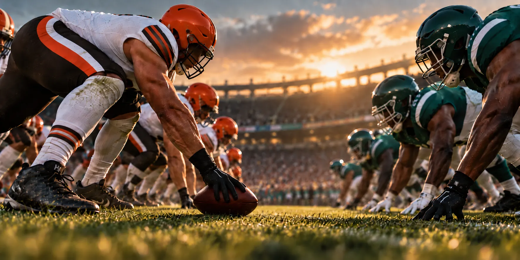 Sunset Showdown at the Line nfl football game