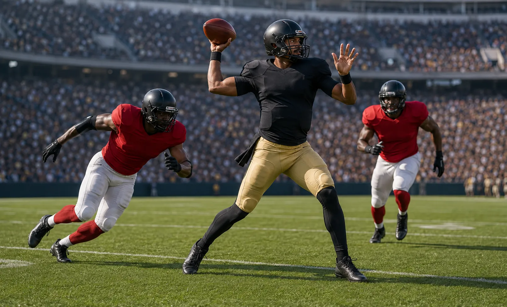 nfl player to pass to quarterback for touchdown in NFL stadium