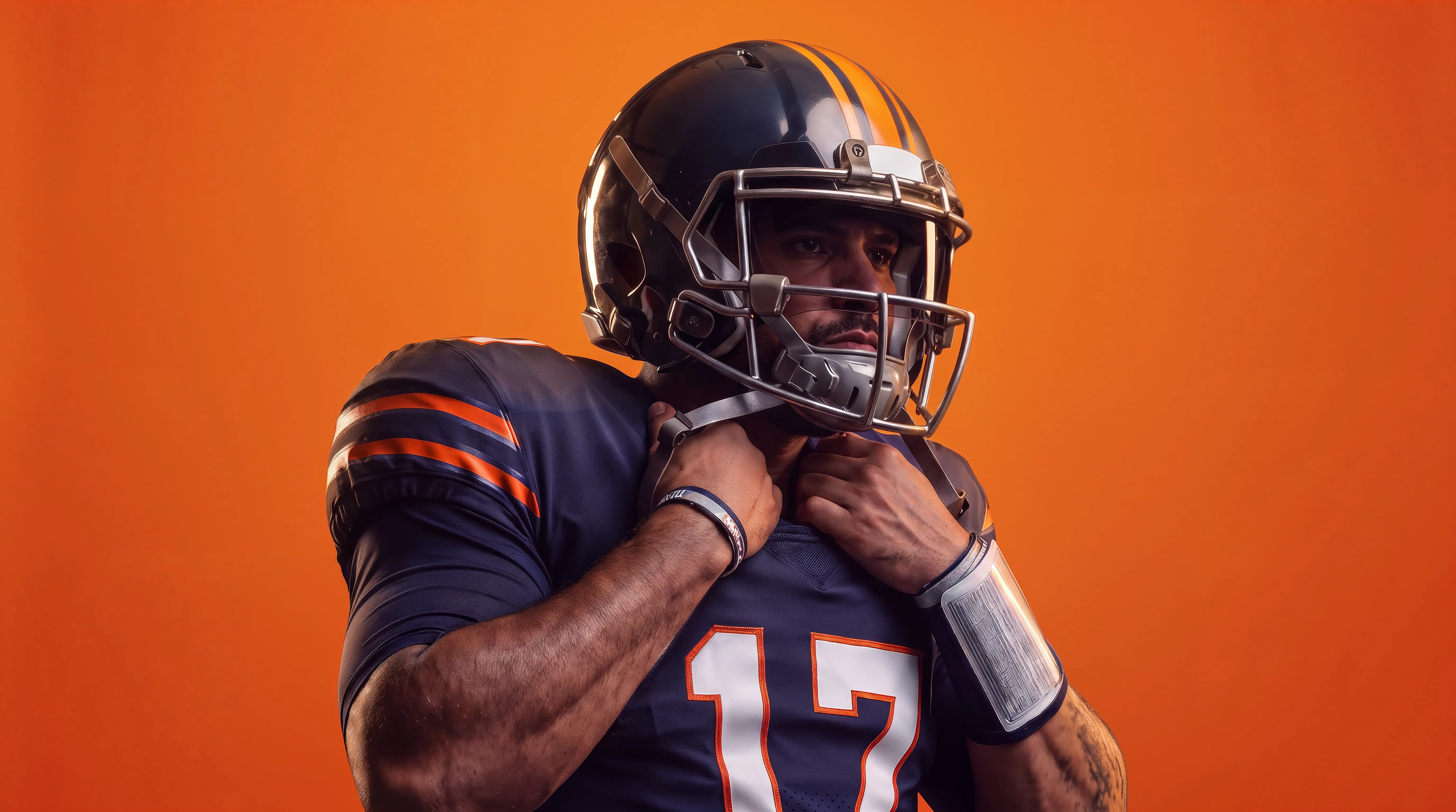 football player orange
